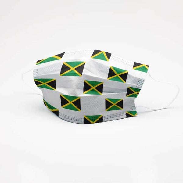 Disposable Jamaica Flag Face Covering - CaribeHeart Jamaica